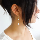 Vintage Glory 22 - Boucle D'Oreille Amelia Acier Inoxydable Plaqué Or Portée