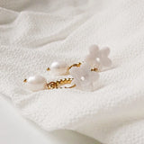 Vintage Glory 22 Boucle d'oreille Flora Blanc