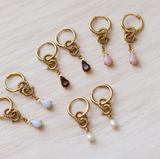 Vintage Glorry 22 - Boucle d'oreille - Anabelle mini - Or et Bleu bebe