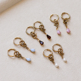 Vintage Glorry 22 - Boucle d'oreille - Anabelle mini - Or et Bleu bebe