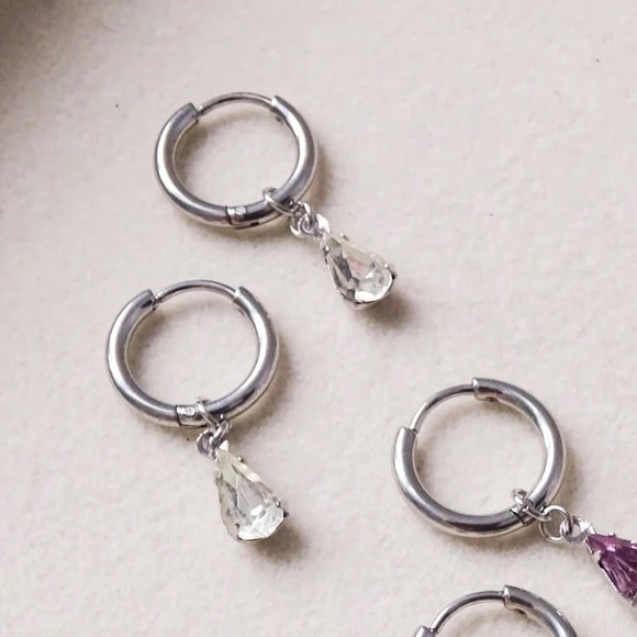 Anneaux Olivia Argent - Blanc