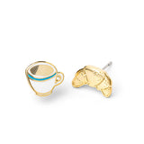 Yellow Owl Workshop - Boucle d'oreille - Cafe et croissant