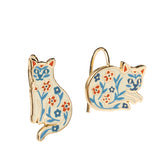 Yellow Owl Workshop - Boucle d'oreille - Chats floraux