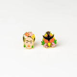 Yellow Owl Workshop-Boucle d'oreilles Frida Khalo