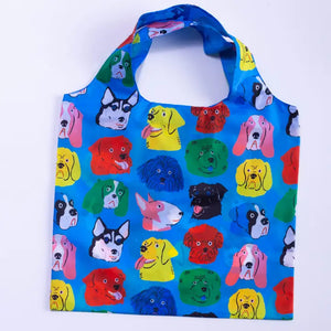 Yellow Owl Workshop-Sac Reutilisable Pliable Art Pour Chiens de Kristina Micotti Ouvert