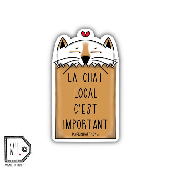 Autocollant en Vinyle - Le Chat Local