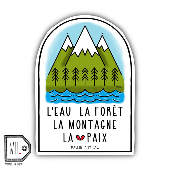 Autocollant en Vinyle - La Paix