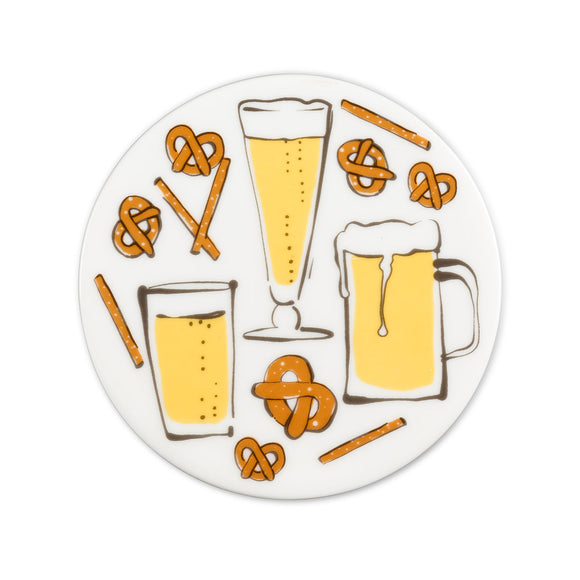 Abbott Beer & Pretzels Coasters Set Sous-verres Bière Bretzels 1