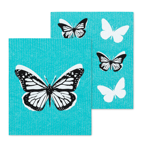 Abbott Collections Lingettes Suédoises Papillons Blanc Fond Bleu Duo