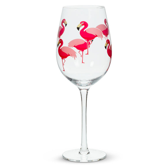 Abbott Verre À Vin Flamant Rose Wine Glass Flamingo 1