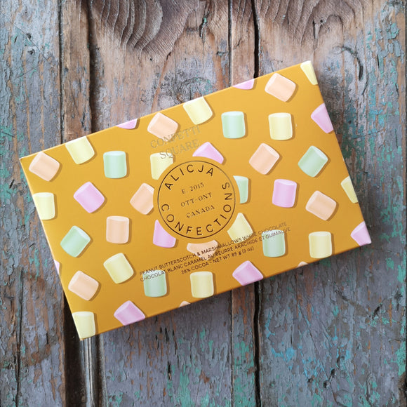 Alicja Confections Barre De Chocolat Au Lait Carte Postale Confetti Square