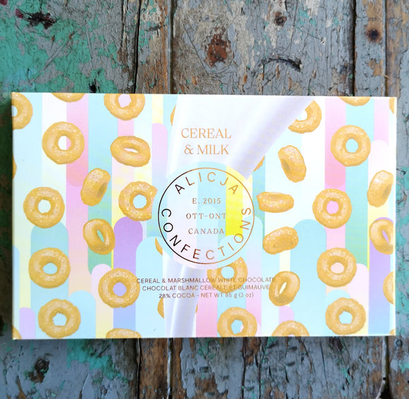 Alicja Confections Cereal and Milk Chocolate Bar