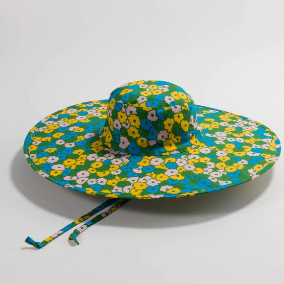 Baggu - Packable Sun Hat - Chapeau Pliable - Flowerbed 1