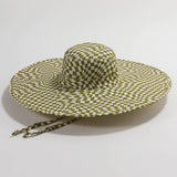 Baggu - Packable Sun Hat - Chapeau Pliable - Moss Trippy Checker 1