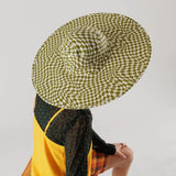 Baggu - Packable Sun Hat - Chapeau Pliable - Moss Trippy Checker 2