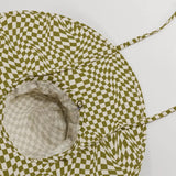 Baggu - Packable Sun Hat - Chapeau Pliable - Moss Trippy Checker 3