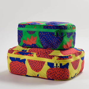 Baggu - Packing Cube Set - Electric Strawberries 1