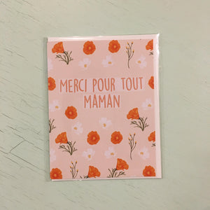 Carte Merci Pour Tout Maman