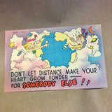 Carte Postale Papier Coton 40 Don't Let Distance make Your Heart Grow Fonder For Somebody Else