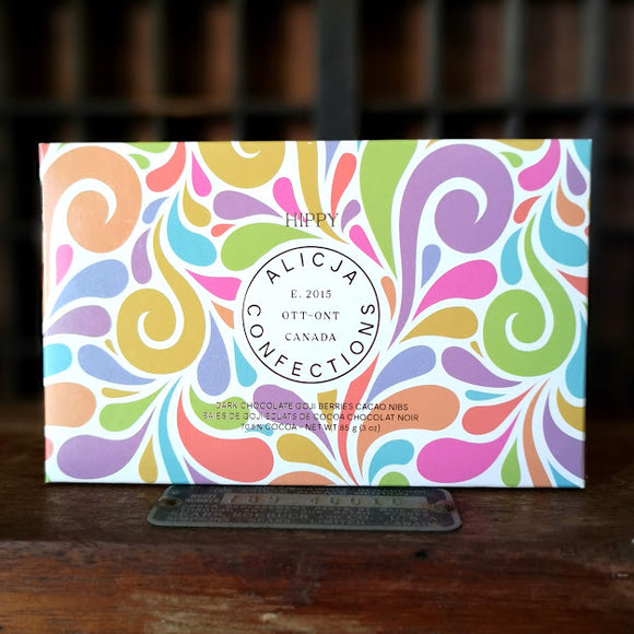 Confections Alicja Barre De Chocolat Carte Postale Hippy