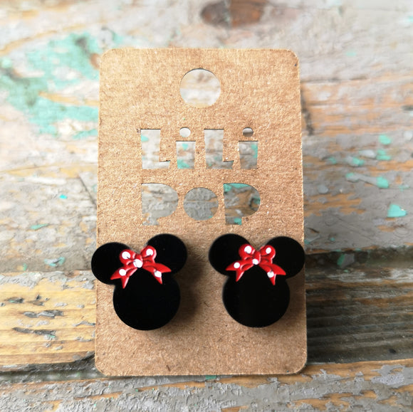 Créations Lili Pop Boucles D'oreilles Souris Minnie