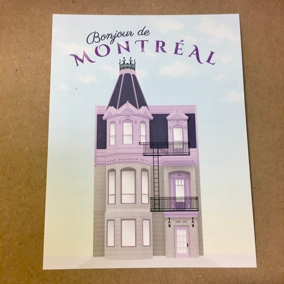 Elfenn Carte Postale Montréal Architecture Violette