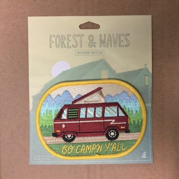 Forest&Waves Écusson Badge Go Camping Y'all