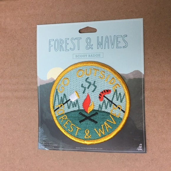 Forest&Waves Écusson Badge Go Outside