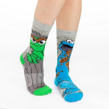 Good Luck Sock Bas Pour Femme Sesame Street Oscar And Cookie Monster 2