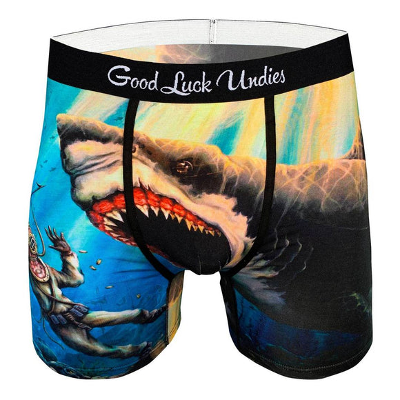 Good Luck Sock Undies Boxer Pour Homme Shark Attack