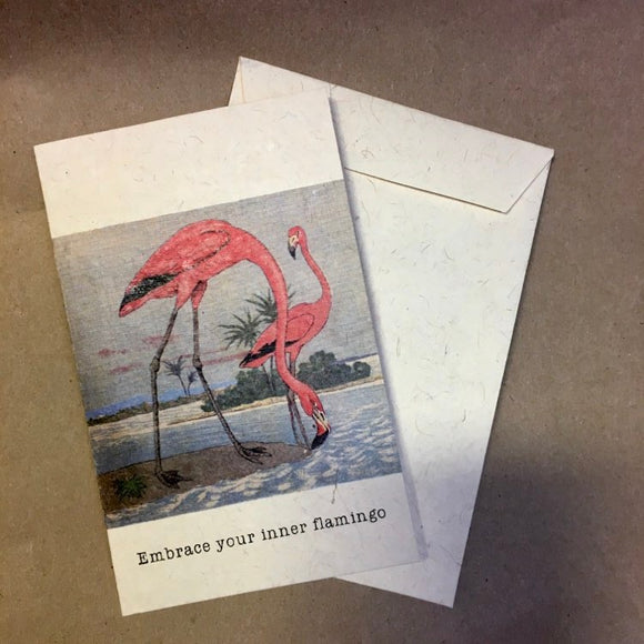 Indaba Carte Papier Recyclé Embrace Your Inner Flamingo