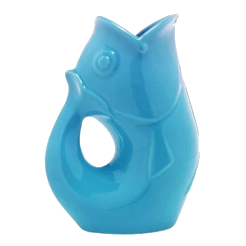 Pichet Gurgle Pot Peacock en forme de poisson qui fait glou glou
