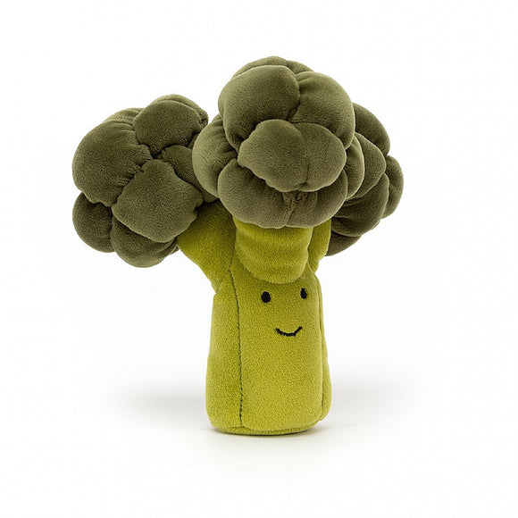 JellyCat -Vivacious Broccoli Sur Fond Blanc