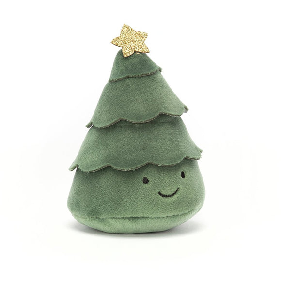 JellyCat Festive Folly Assortment Xmas22 Christman Tree Sapin de Noel Face