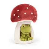JellyCat Forest Fauna Frog Grenouille Champignon Face 3