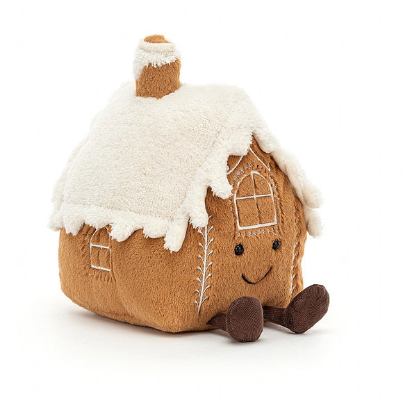 JellyCat Peluche Amuseable Gingerbread House Maison Pain Epices