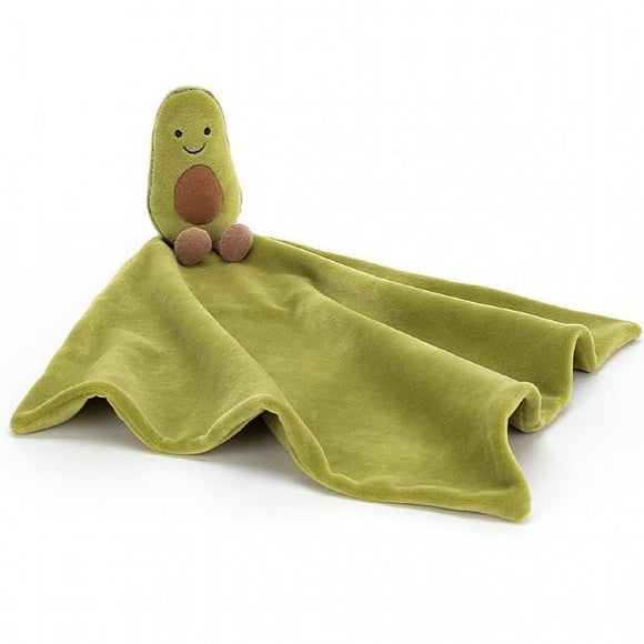 JellyCat Peluche Bashful Avocado Avocat Soother Unfold