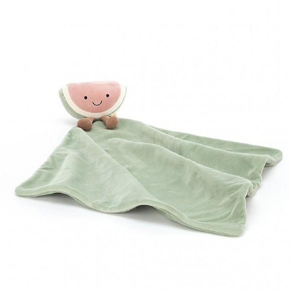 JellyCat Peluche Bashful Watermelon Melon D'Eau Soother Unfold
