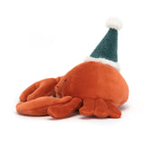 JellyCat Peluche Celebration Crab Crabe Chapeau Vert Profil