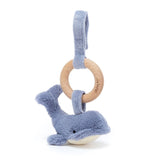 Jelycat Peluche De Dentition Wilbur La Baleine Sur Fond Blanc