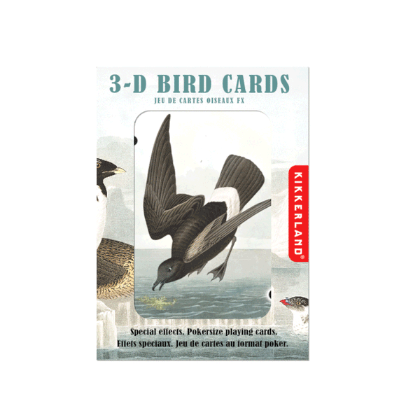 Kikkerland Jeu De Carte 3D Oiseaux
