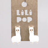 LiliPop - Boucles D'Oreilles - Lama 0805 - Blanc