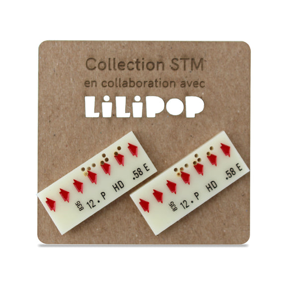 LiliPop - Collection STM - Boucles d'oreille -Billet De Correspondance