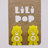 Lilipop Boucle Oreilles Calinours Jaune