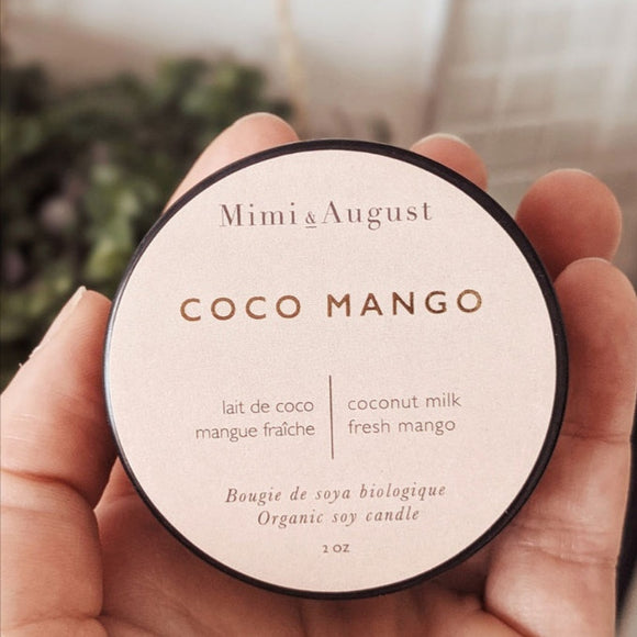 MIMI & AUGUST - Bougie 2oz Coco Mango