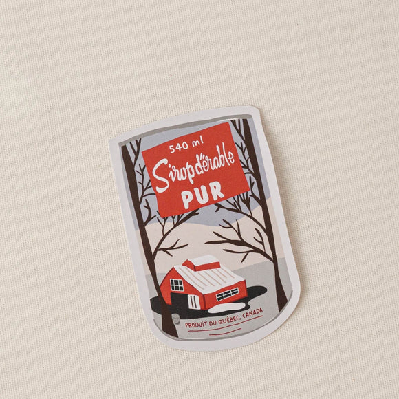 MIMI & AUGUST Autocollant Vinyle Sirop Érable Maple Syrup Can Vinyl Sticker 1