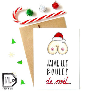 Carte De Noël - Boules De Noël - N5290