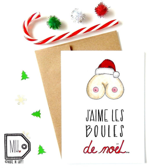 Carte De Noël - Boules De Noël - N5290