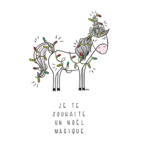 Made In Happy - Carte De Noël - Licorne