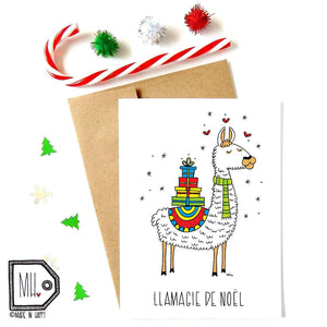 Made In Happy - Carte De Noël - Llamagie de Noel